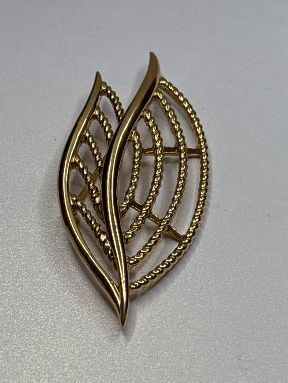 Vintage Trifari Leaf Brooch | Gold Tone, Gift Boxed, Mother's Day
